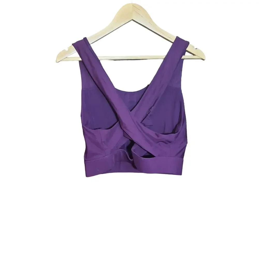 Fabletics Womens No Bounce High Impact Purple Sports Bra Size 2X